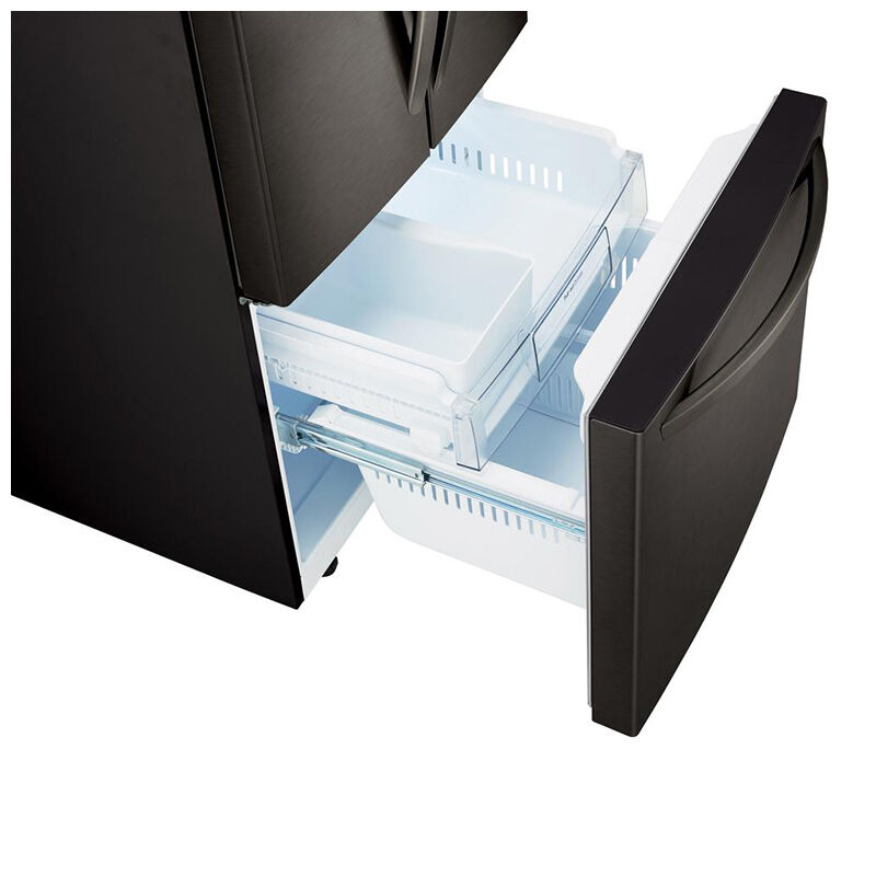 LG 30 in. 21.8 cu. ft. French Door Refrigerator - Black Stainless Steel, Black Stainless Steel, hires