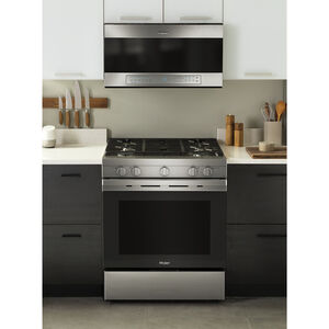Haier 30 in. 5.6 cu. ft. Smart Convection Oven Freestanding Gas Range with 4 Sealed Burners - Stainless Steel, , hires
