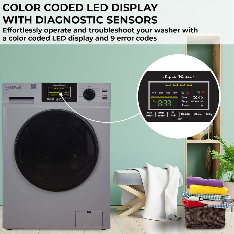 Equator 24 in. 1.6 cu. ft. Front Load Washer with Winterize, Allergen, Pet & Sanitize Cycle