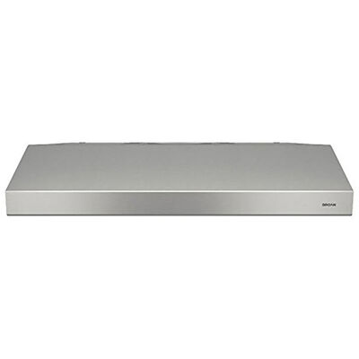 Broan 30 in. Standard Style Range Hood with 2 Speed Settings, 300 CFM, Convertible Venting & 2 Halogen Lights - Stainless Steel | BCSD130SS