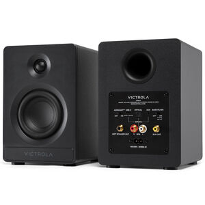 Victrola Tempo Bluetooth Bookshelf Speakers - Black, , hires