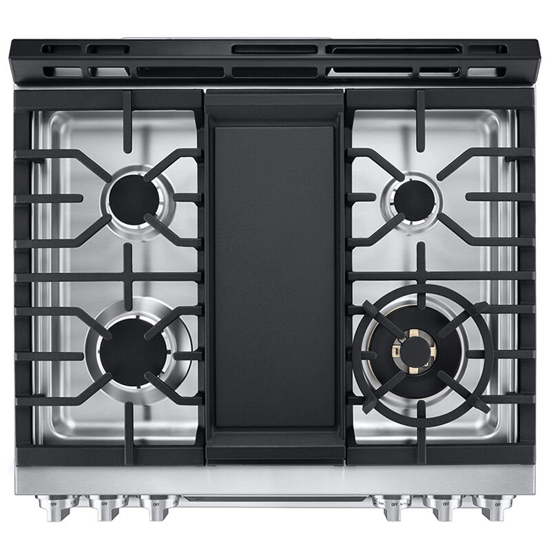 LG Studio InstaView 30 in. 6.3 cu. ft. Smart Air Fry Convection Oven Slide-In Gas Range with 4 Sealed Burners & Griddle - Stainless Steel, , hires
