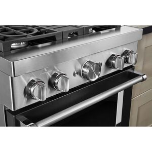KitchenAid 30 in. 4.1 cu. ft. Smart Convection Oven Freestanding Gas Range with 4 Sealed Burners - Imperial Black, , hires