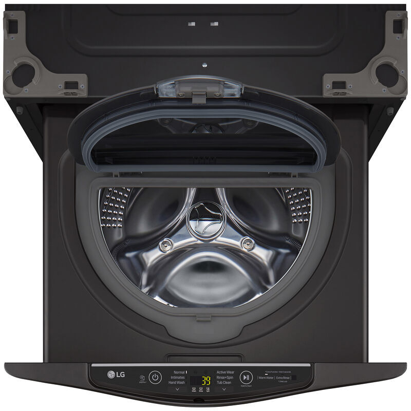 LG SideKick 29 in. 1.0 cu. ft. TwinWash Compatible Pedestal Washer - Black Steel, , hires