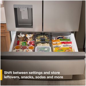 Whirlpool 36 in. 28.9 cu. ft. 4-Door French Door Refrigerator with Ice & Water Dispenser - Black Stainless Steel with PrintShield Finish, Black Stainless Steel with PrintShield Finish, hires
