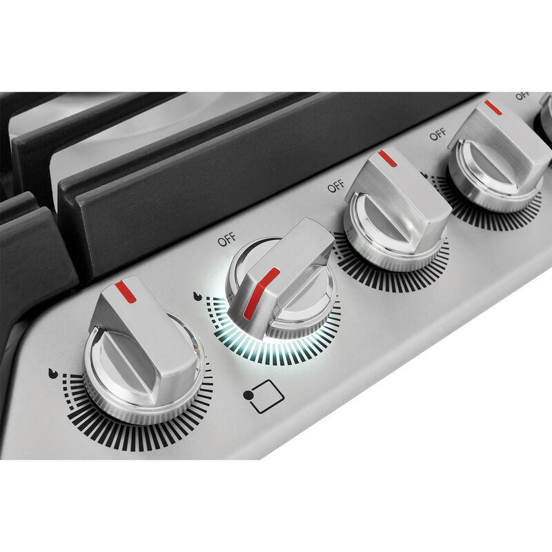 Frigidaire Gallery 30 in. 5-Burner Natural Gas Cooktop with Simmer Burner & Power Burner - Stainless Steel, Stainless Steel, hires