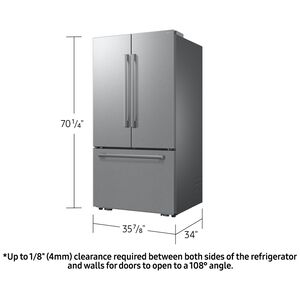 Samsung Bespoke 36 in. 29.5 cu. ft. Smart French Door Refrigerator with Internal Water Dispenser - Fingerprint Resistant Stainless, , hires