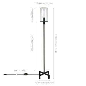 Hudson & Canal Panos Floor Lamp with Seeded Glass, , hires
