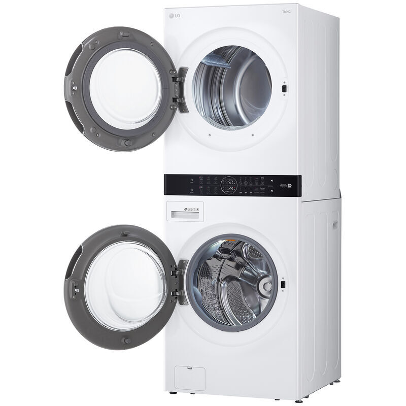 LG 27 in. WashTower with 4.5 cu. ft. Washer with 10 Wash Programs & 7.4 cu. ft. Gas Dryer with 9 Dryer Programs, Sensor Dry & Wrinkle Care - White, White, hires