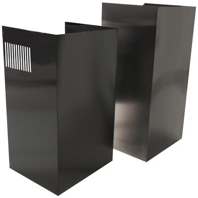 XO Telescoping Duct Cover Extension for 10 ft. High Ceilings Fits XOB Range Hoods - Black | XOEDCB2B