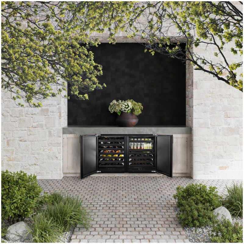 U-Line The Seamless Collection 24 in. Outdoor Undercounter Wine Cooler with Wire Racks, Single Temperature Zone & 49-Bottle Capacity - Custom Panel Ready, , hires
