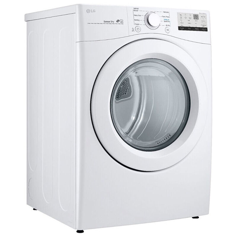 LG 27 in. 7.4 cu. ft. Stackable Electric Dryer with Sensor Dry Technology White