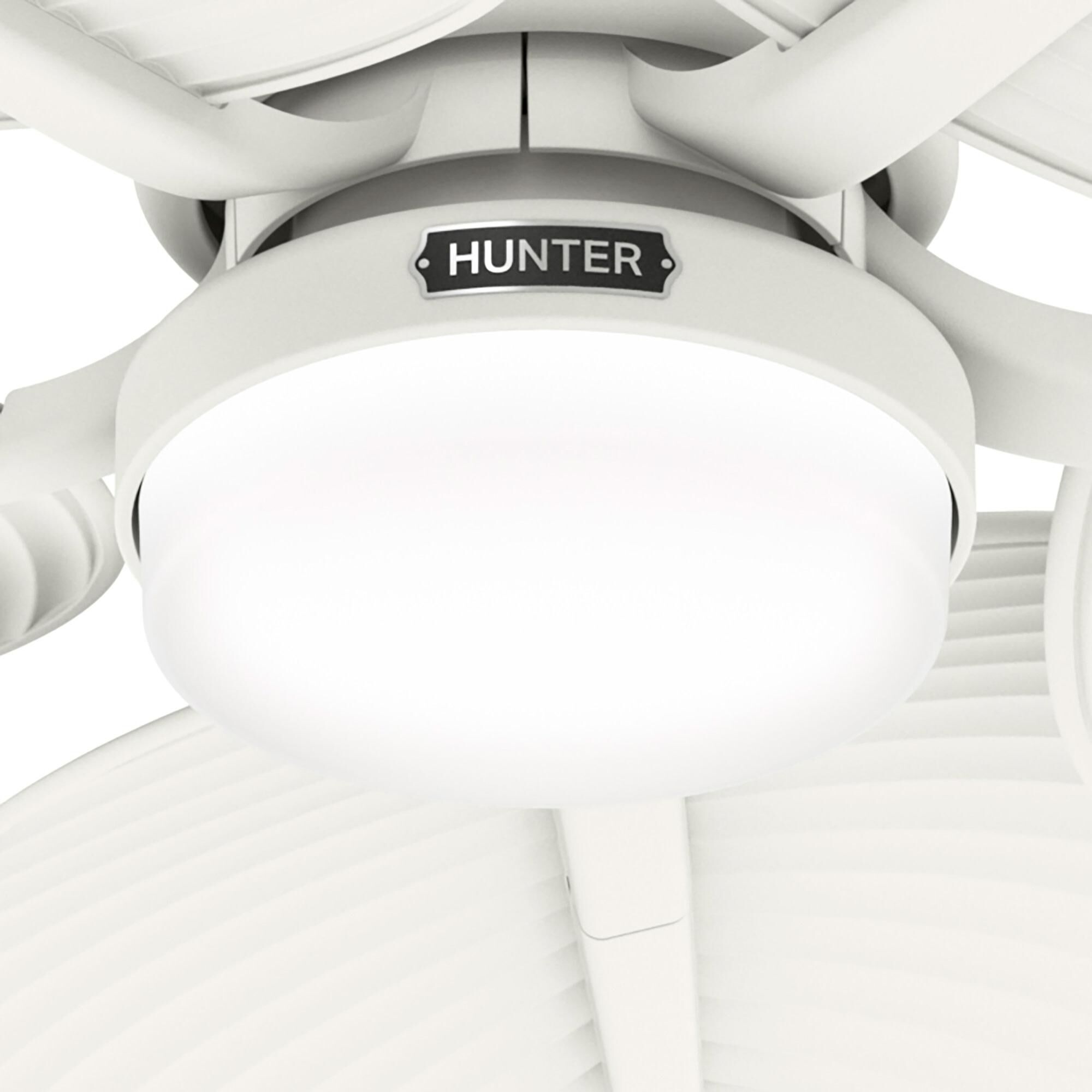 Hunter 52 in. Tropic View Damp Rated Ceiling Fan with LED Light