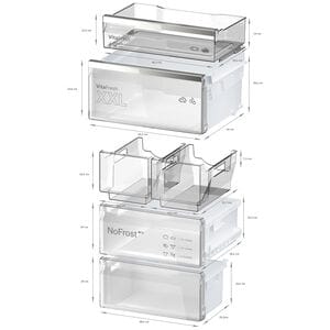 Bosch 800 Series 24 in. 12.8 cu. ft. Smart Counter Depth Bottom Freezer Refrigerator with Internal Water Dispenser - Stainless Steel, Stainless Steel, hires