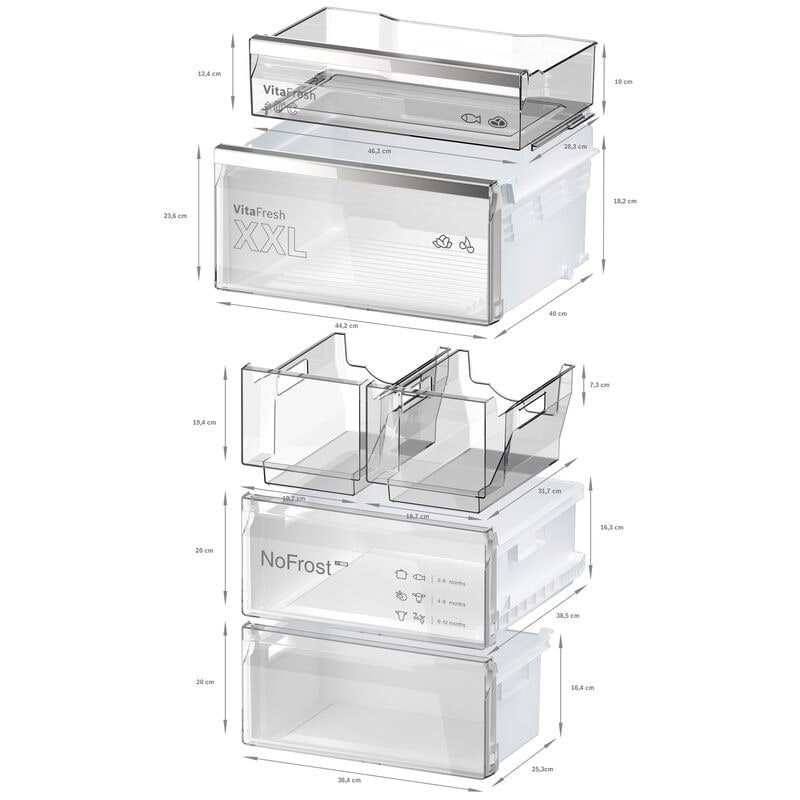 Bosch 800 Series 24 in. 12.8 cu. ft. Smart Counter Depth Bottom Freezer Refrigerator with Internal Water Dispenser - Stainless Steel, Stainless Steel, hires