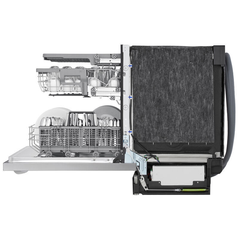 LG 24 in. Top Control Smart Dishwasher with 46 dBa Sound Level & 3rd-Rack - PrintProof Stainless Steel, PrintProof Stainless Steel, hires