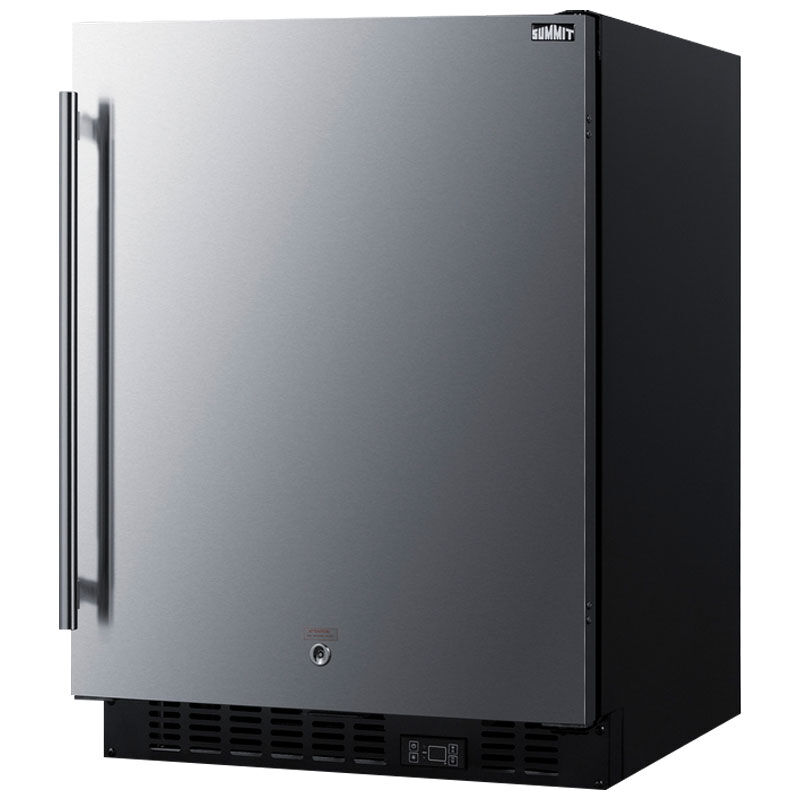 Summit 24 in. 3.7 cu. ft. Built-in Frost Free Compact Upright Freezer with Adjustable Shelves - Stainless Steel, , hires