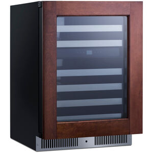 Summit 24 in. Undercounter Left-Hinged Wine Cooler with Metal Racks, Dual Temperature Zones & 48 Bottle Capacity - Custom Panel Ready, , hires