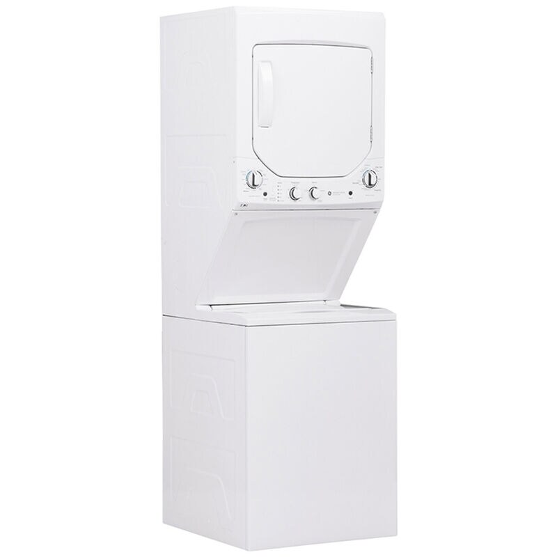 GE 24 in. Laundry Center with 2.3 cu. ft. Washer with 11 Wash Programs & 4.4 cu. ft. Dryer with 4 Electric Dryer Programs & Wrinkle Care - White, , hires