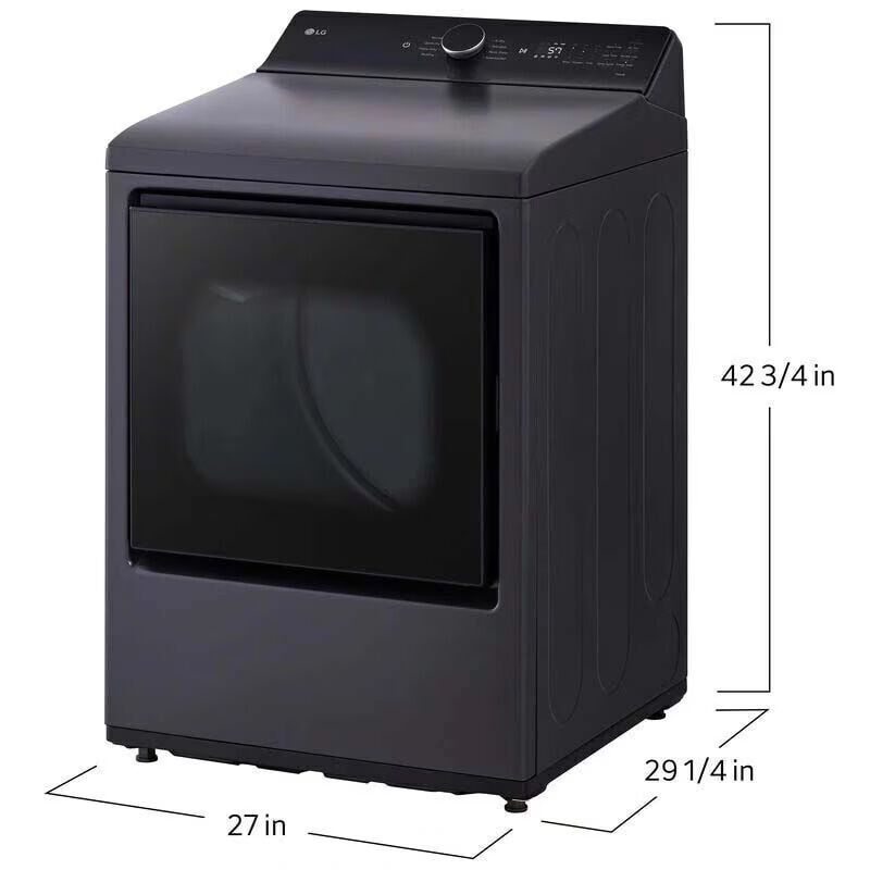 LG 27 in. 7.3 cu. ft. Smart Electric Dryer with EasyLoad Door & AI