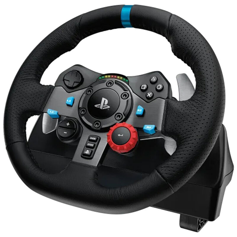 Logitech - G29 Driving Force Racing Wheel and Floor Pedals for PS5, PS4, PC - Black, , hires