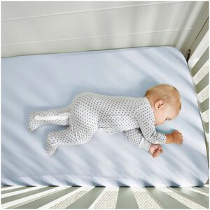 BEDGEAR Dri-Tec Performance Crib Size Fitted Sheet - Baby Blue, , hires