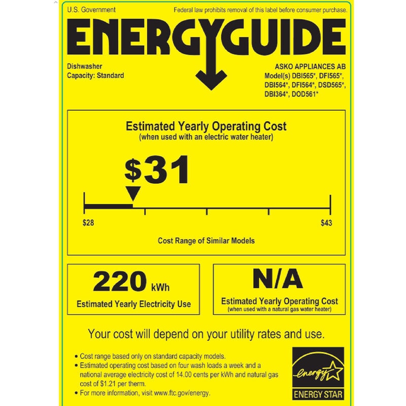 Asko Logic Series 24 in. Top Control Dishwasher with 42 dBa Sound Level, 3rd-Rack, Turbo Combi Drying & Pocket - Stainless Steel, , hires