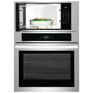 Frigidaire 30 in. 6.9 cu. ft. Electric Microwave/Wall Oven Combo with Standard Convection & Sensor Cooking - Stainless Steel, Stainless Steel, hires