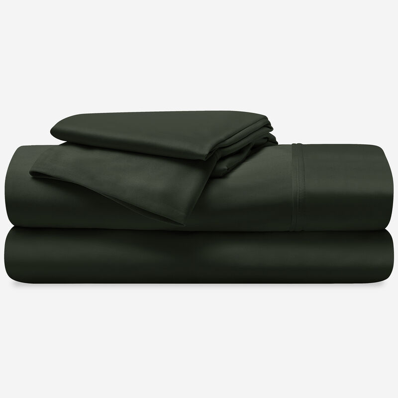 BEDGEAR Dri-Tec Queen Size Sheet Set (Ideal for Adj. Bases) - Forest Green, , hires