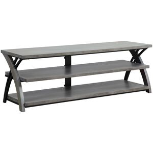 Living Style 78 in. TV Stand - Gray, , hires