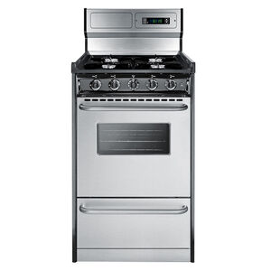 Summit 20 in. 2.5 cu. ft. Oven Freestanding Gas Range with 4 Open Burners - Stainless Steel, , hires
