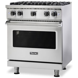 Viking 5 Series 30 in. 4.0 cu. ft. Convection Oven Freestanding Gas Range with 4 Sealed Burners - Stainless Steel, Stainless Steel, hires