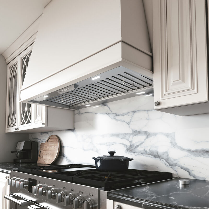 Zephyr 48 in. Ducted Standard Style Range Hood with 1200 CFM, 6 Fan Speeds & 4 LED Lights - Stainless Steel, , hires