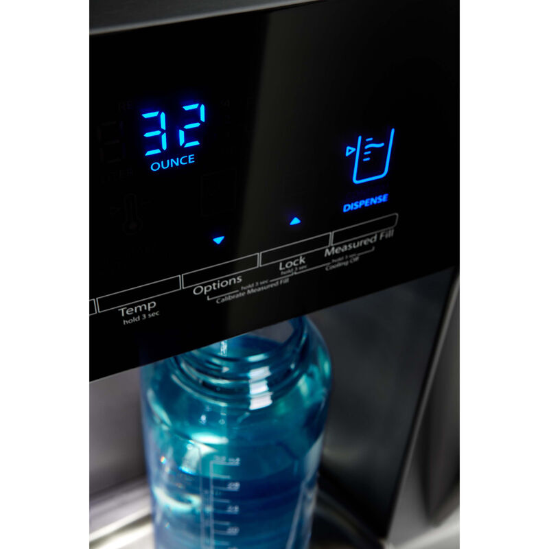 Whirlpool 33 in. 22.0 cu. ft. French Door Refrigerator with Internal Water Dispenser - Black, Black, hires