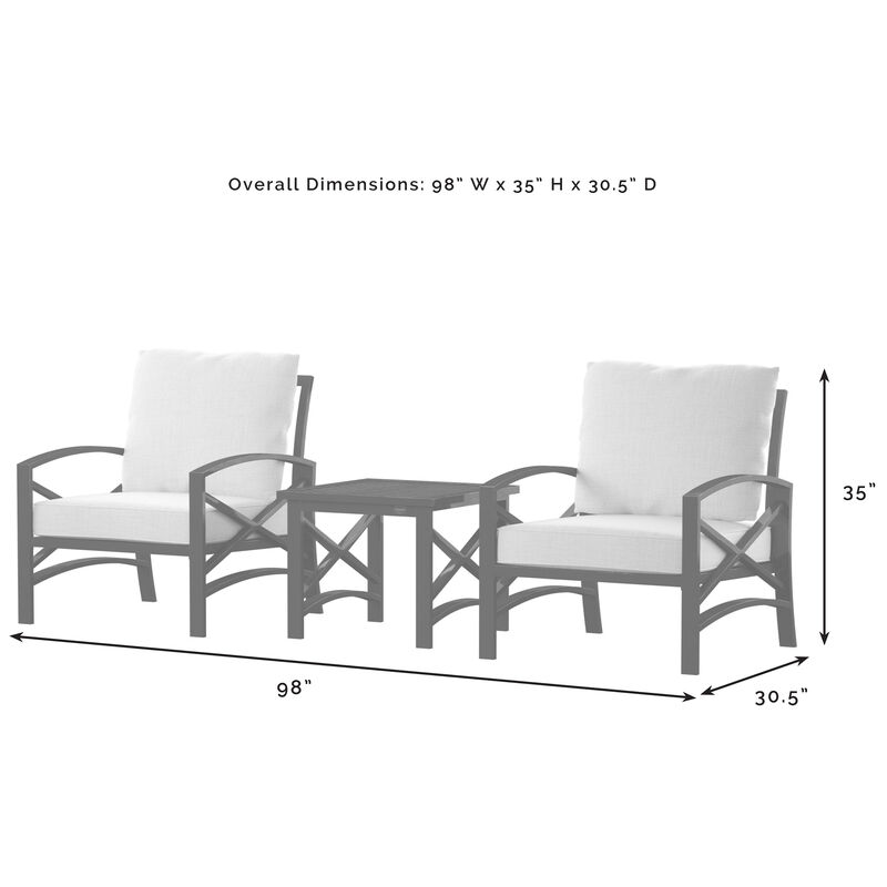 Crosley Kaplan Oil Rubbed Bronze 3 PC. Chat Set - Mist, , hires