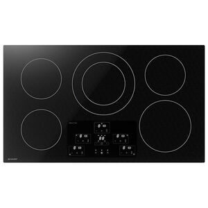 Sharp Contemporary Series 36 in. 5-Burner Induction Cooktop with Simmer Burner and Power Burner - Black, , hires