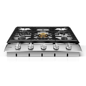 Fotile 30 in. 5-Burner Natural Gas Cooktop with Simmer Burner & Power Burner - Stainless Steel, , hires
