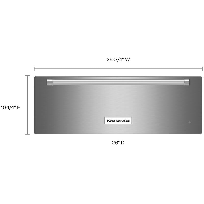 KitchenAid 27 in. 1.3 cu. ft. Warming Drawer with Variable Temperature Controls & Electronic Humidity Controls - Stainless Steel, , hires