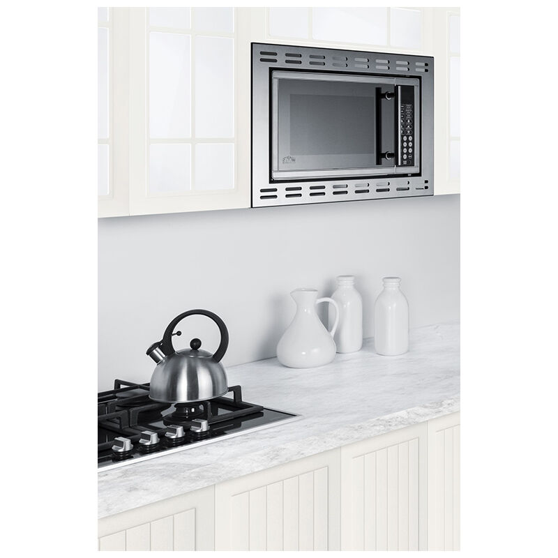 Summit 23" 0.9 Cu. Ft. Built-In Microwave with 11 Power Levels - Stainless Steel, , hires