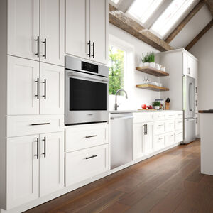 Bosch 800 Series 30 in. 4.6 cu. ft. Smart Electric Single Wall Oven with True European Convection - Stainless Steel, , hires