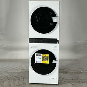 LG 24 in. 2.8 cu. ft. Smart Electric Front Load Ventless WashTower with Heat Pump, Center Control, Sensor Dry, Sanitize & Steam Cycle - White (Open Box Good Condition), , hires