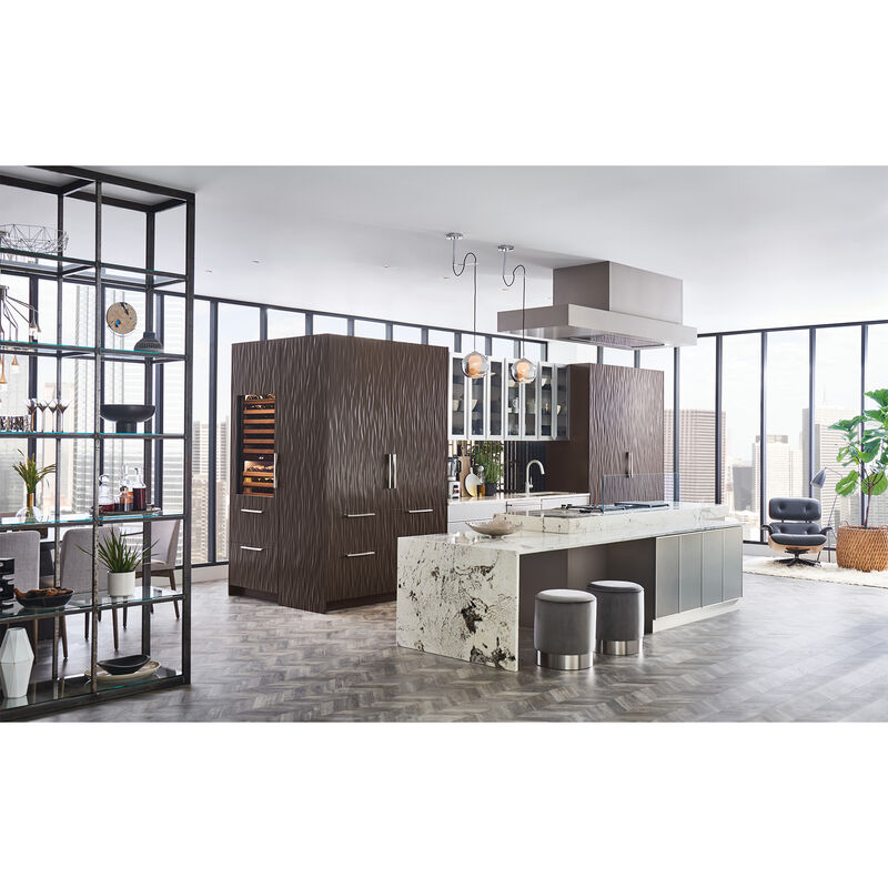 Sub-Zero Designer 30 in. 15.0 cu. ft. Built-in Smart Double-Drawers Upright Freezer with Ice-Maker & Adjustable Shelves - Custom Panel Ready, , hires