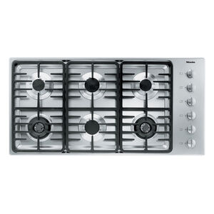 Miele Professional Series 42 in. 6-Burner LP Gas Cooktop with Power Burner - Stainless Steel, , hires