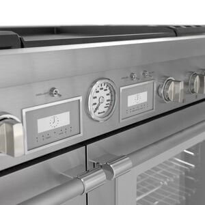 Thermador Pro Grand Professional Series 60 in. 10.6 cu. ft. Smart True European Convection Double Oven Dual Fuel Range with 6 Sealed Burners & Griddle - Stainless Steel, , hires