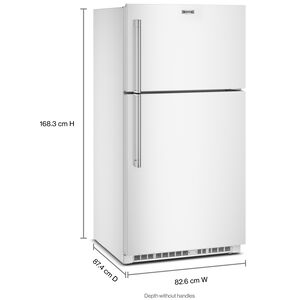 Maytag 33 in. 21.3 cu. ft. Garage-Ready Top Freezer Refrigerator - White, White, hires