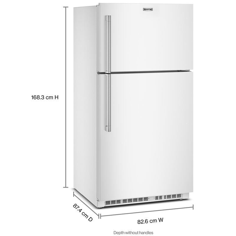 Maytag 33 in. 21.3 cu. ft. Garage-Ready Top Freezer Refrigerator - White, White, hires
