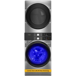 Whirlpool 28 in. 4.5 cu. ft. Smart Gas Front Load Laundry with UV Clean Technology, FreshFlow Vent System, Sensor Dry, Sanitize & Steam Cycle - Radiant Silver, Radiant Silver, hires