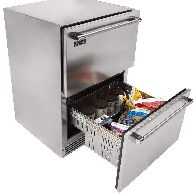 Perlick Signature 24 in. 5.0 cu. ft. Built-in Double Freezer Drawers - Custom Panel Ready, , hires