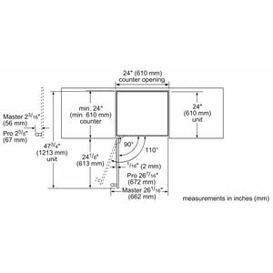 Thermador Masterpiece Series 24 in. Undercounter Wine Cooler with Wood Racks, Dual Temperature Zones & 41 Bottle Capacity - Stainless Steel, , hires