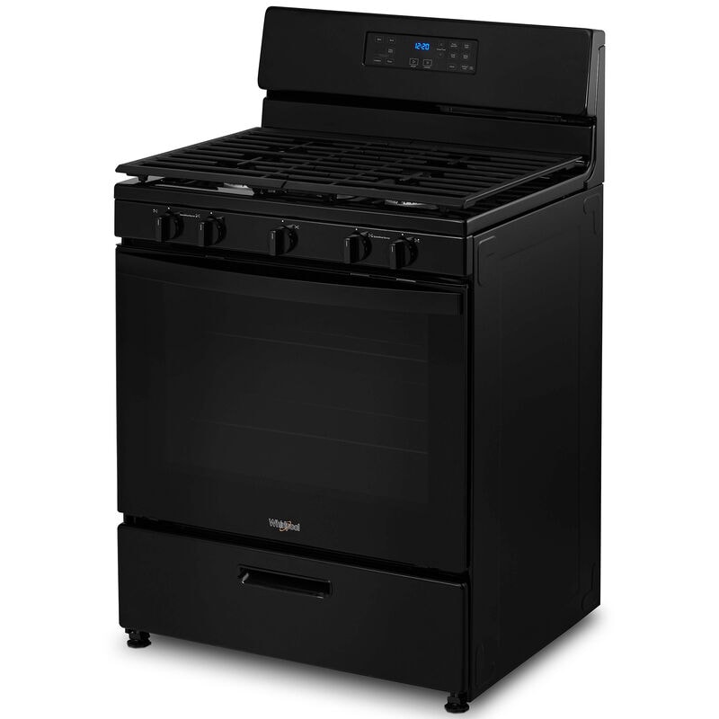 Whirlpool 30 in. 5.1 cu. ft. Gas Range with 5 Sealed Burners - Black, Black, hires